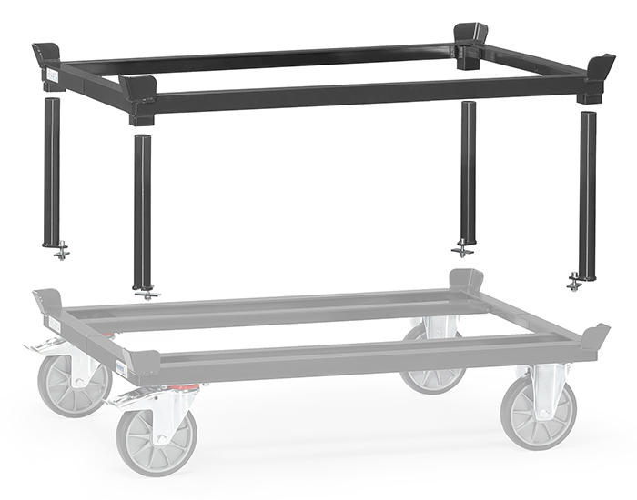 fetra®Aufsetzrahmen für Paletten-Fahrgestell "GREY EDITION" - 1200 kg – Bild 3