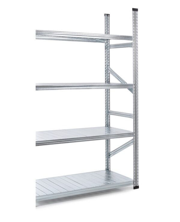 Fachbodenregal SUPER123 | Anbauregal | H 2500 x T 800 x L 1500 mm | 6 Fachböden | Fachlast 145 kg