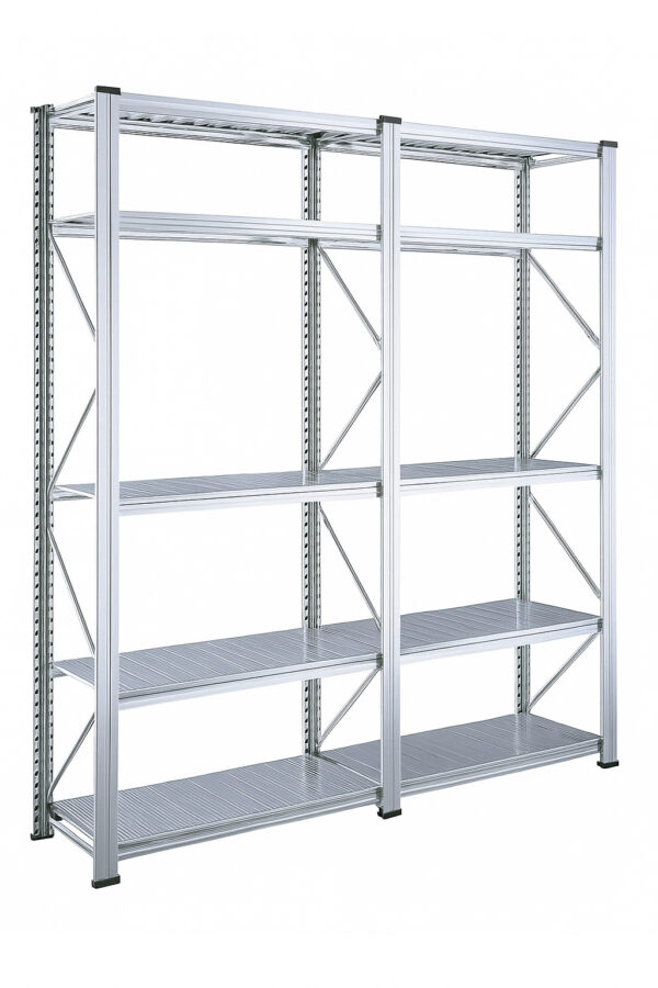 Fachbodenregal UNIRACK | Komplettregal | H 2000 x T 320 x L 1873 mm | 8 Fachböden | Fachlast 145 kg