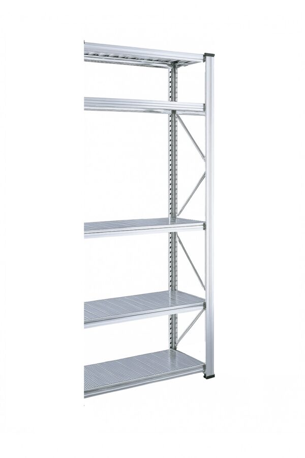 Fachbodenregal UNIRACK - Anbaufeld H 2000 x T 600 x L 1200 mm - 4 Fachböden