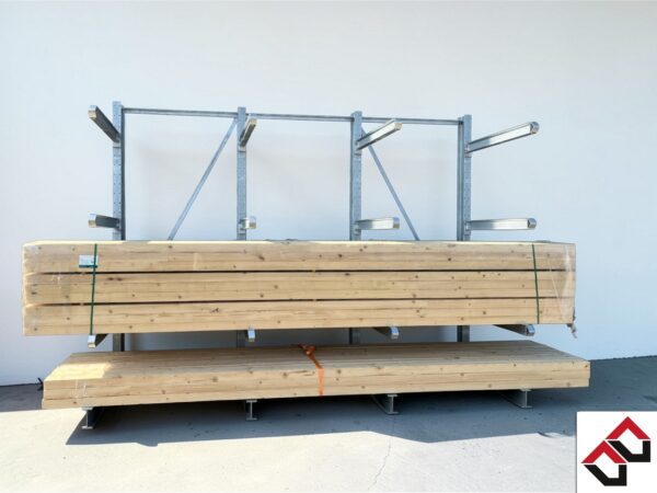 Angebot Nr.15 Kragarmregal, einseitig 4 Ständer Höhe: 3,70 m ; Armtiefe 1,20 m